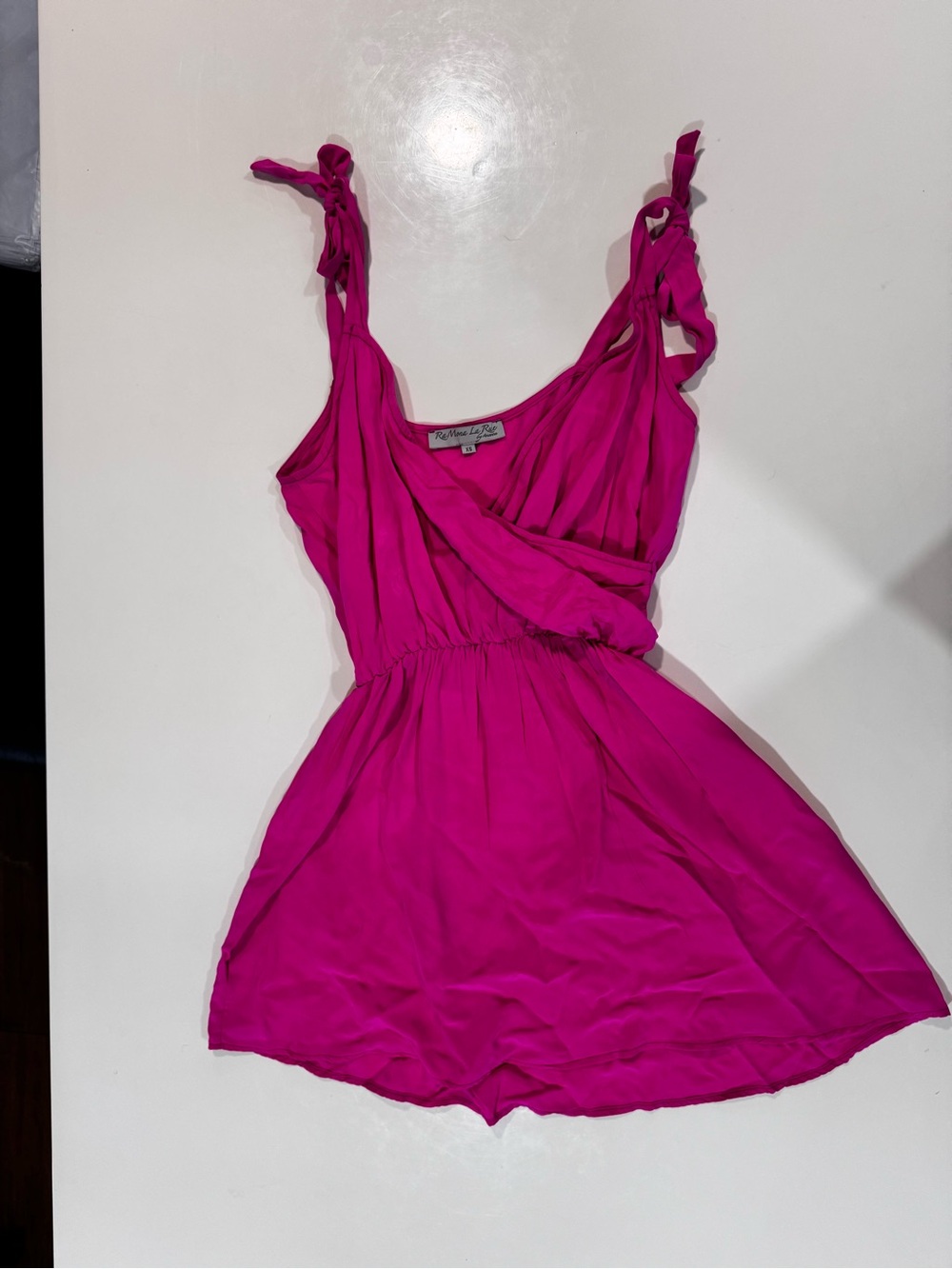 Ramona Larue Paris- Hot Pink Tie-Shoulder Mini Dress
100% silk